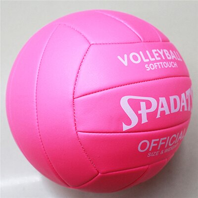 Yuyu volleyball officiel størrelse 5 pu materiale soft touch match volleyball indendørs træning volleyball: Lyserød