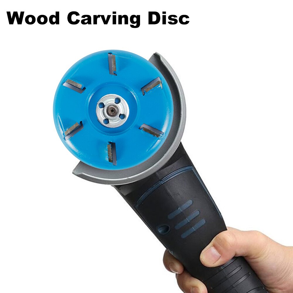 90mm Power Wood Carving Disc for16mm Angle Grinder Milling Cutter Tea Tray Blade Six-tooth Woodworking Turbo Disc Grinder