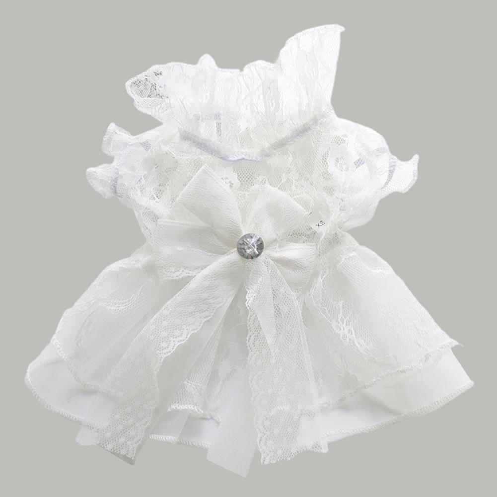 Stylish Puppy Dress Ruffled Sleeve Hand Washable Thin Puppy Wedding Fluffy Dress