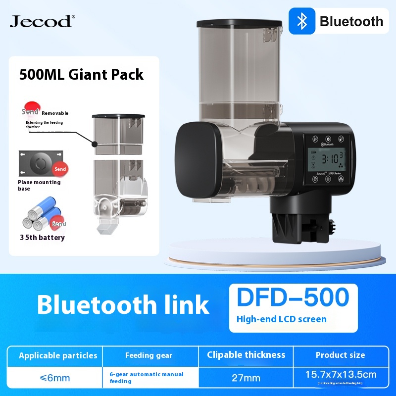 Jebao Jecod Aquarium Bluetooth Feeder 250Ml 500Ml Intelligent Getimed Siervisschildpad Voedsel Aquarium