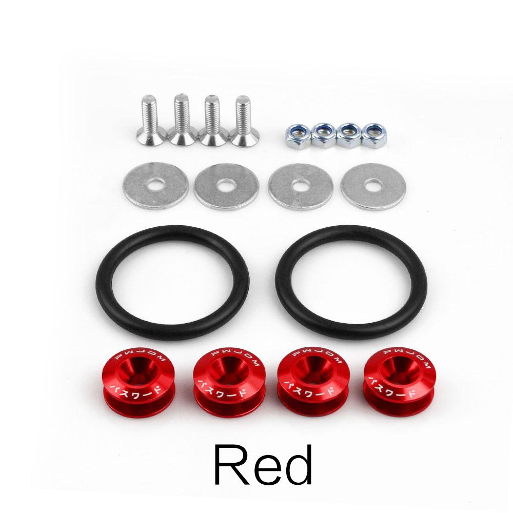 Stonego Snelsluitingen Voor Auto Bumpers Kofferbak Spatbord Luiken Deksels Kit: Rood