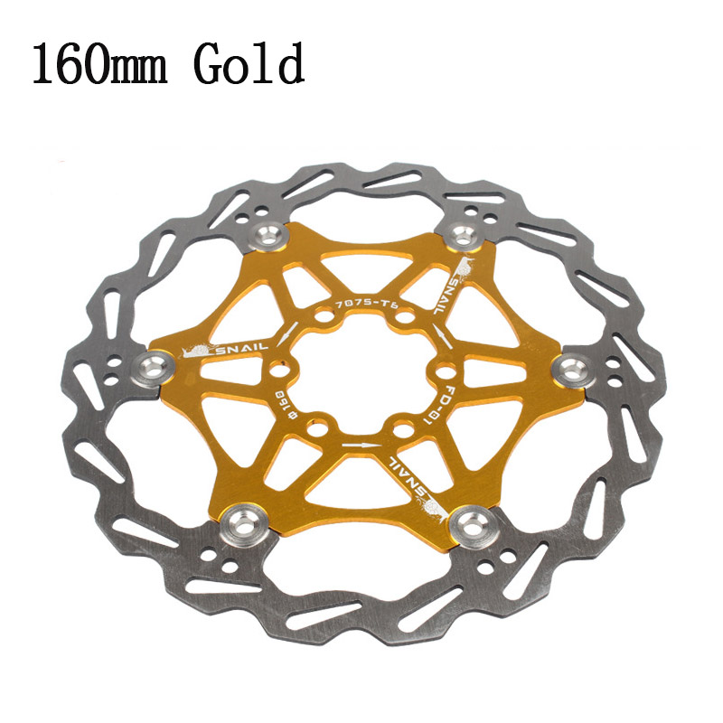 Rotor de freno de disco SNAIL para bicicleta de montaña, Rotor flotante, disipación de calor, rotor de acero inoxidable de 140/160mm, 180/203mm, accesorios para ciclismo: Castaño