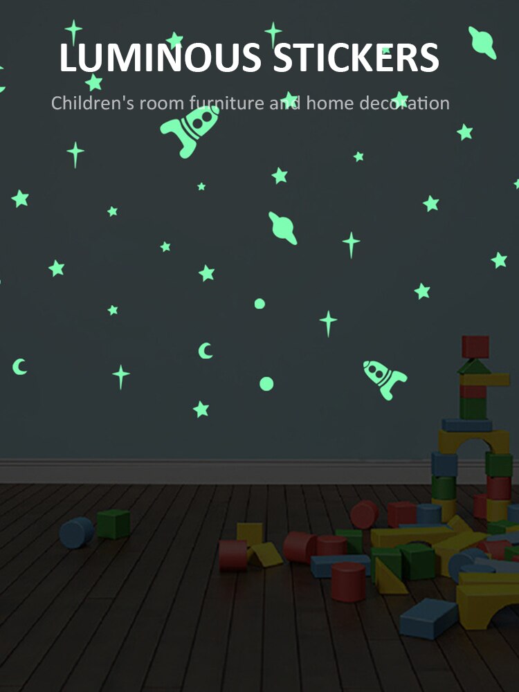 Ster En Maan Lichtgevende Sticker Schakelaar Kinderkamer Meubels Home Decoratie Waterdichte Zelfklevende Fluorescerende Muur Sticker