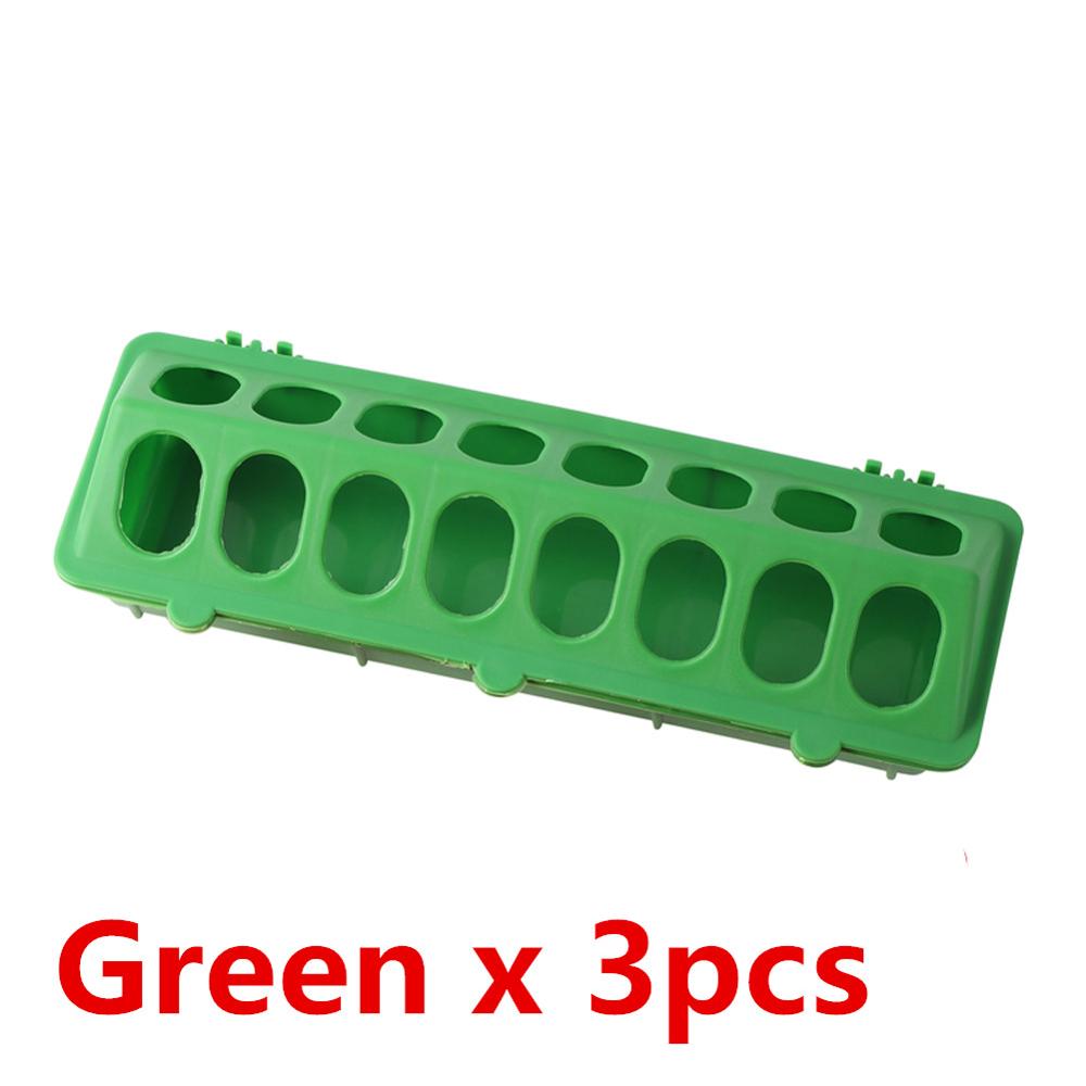 Plastic Flip-Top Poultry Ground Feeder Chicken Feeder Trough Chicken Farming Tool Chicken Pigeons Drink Water Dishes Dispenser: Green  