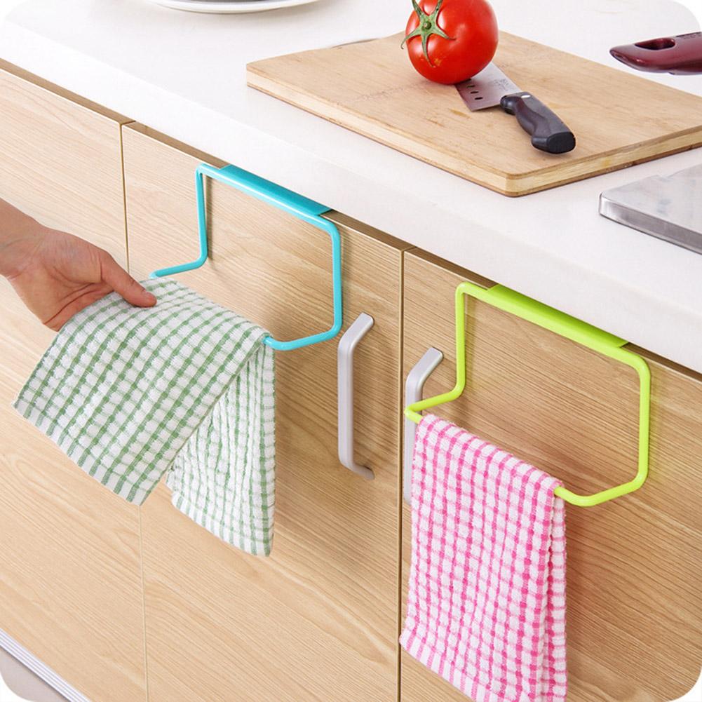 Cupboard Kitchen Cabinet Bathroom Towel Rack Plastic Towel Rack Hanging Holder Ties Bag Hanger Hanging Rack