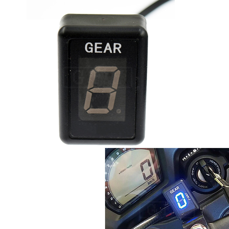 Yamaha  fz1 fz6 fz6r fz8 fz400 fzh 150 fzn 150 fz16 fzs led elektroniikka 1-6 tason vaihteen ilmaisin moto nopeus digitaalinen mittari: Sininen