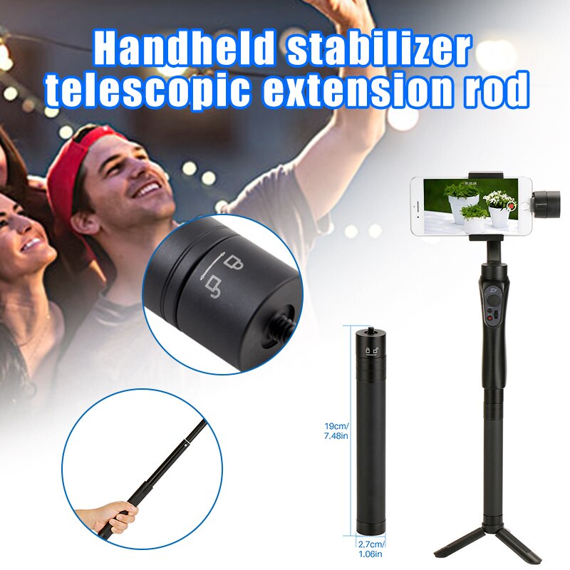 Telescopic Extension Pole - 740mm Max Length - Aluminum & PC - for Gimbal Stabilizer, Smartphone