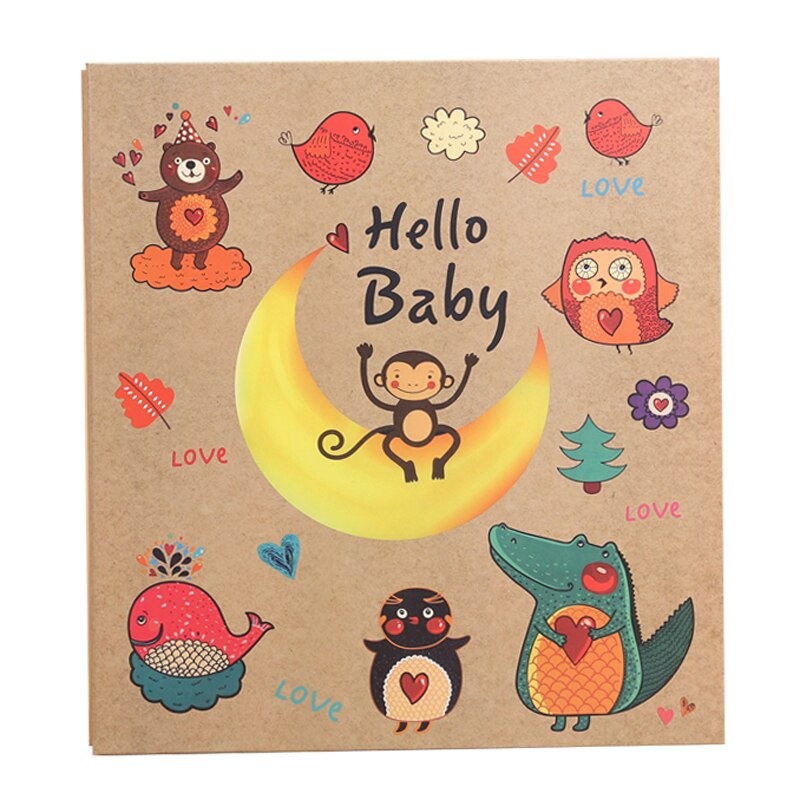 300 Pockets Photos Cartoon Cover Interleaf Photo Album Wedding Baby Kids Cartoon Photo Album for 5, 6 Inch Photos WY80503