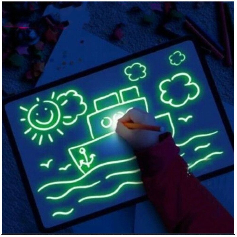 Magic Drawing Pad Tekenen Met Licht Fun Magic Tekentafel Game Light-Fun Schetsblok Board Light Up Play Speelgoed Voor Kinderen