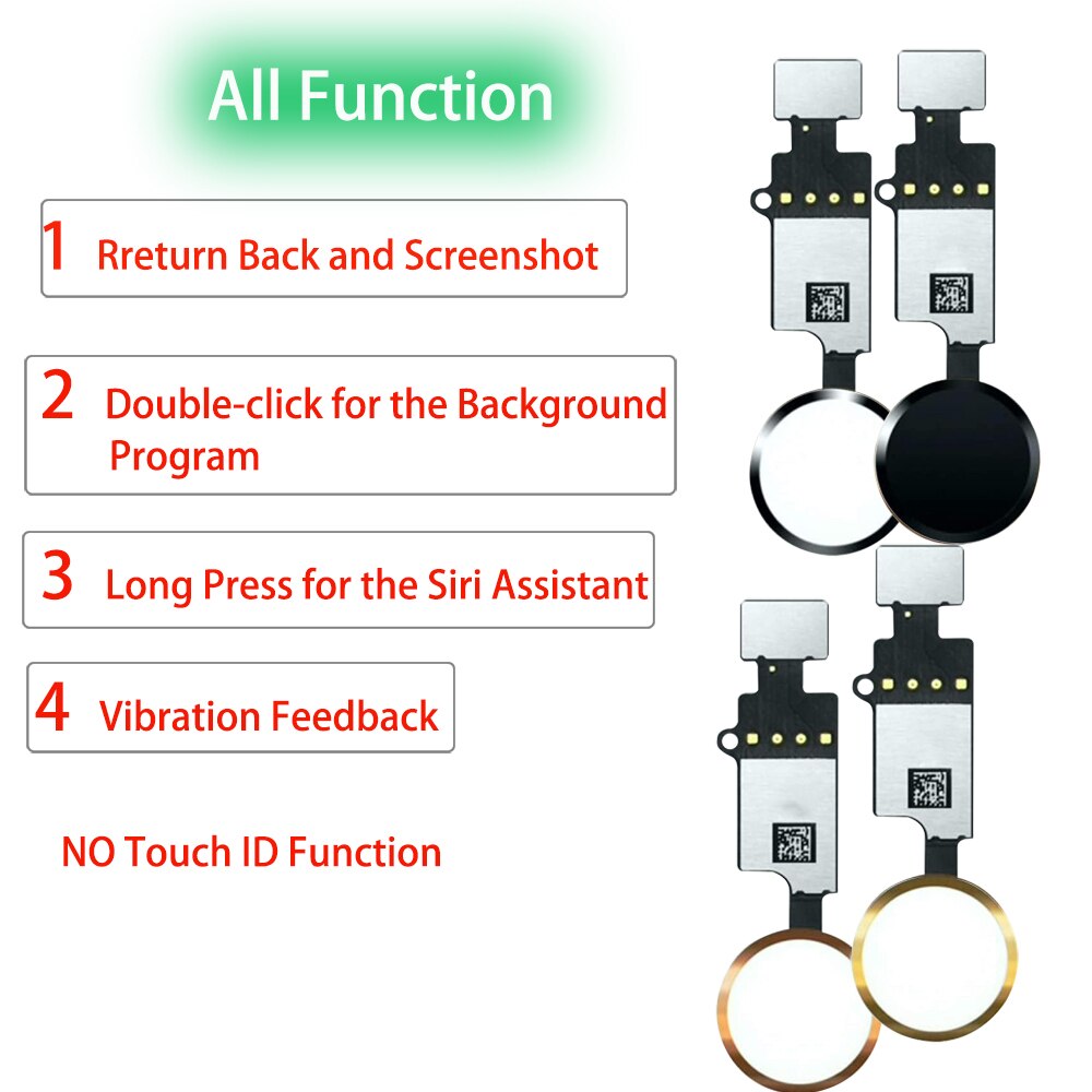 Cabo flexível universal para início, cabo para iphone 7/7p 8/8p plus, chave de menu, 1 peça peças de reparo com função de retorno