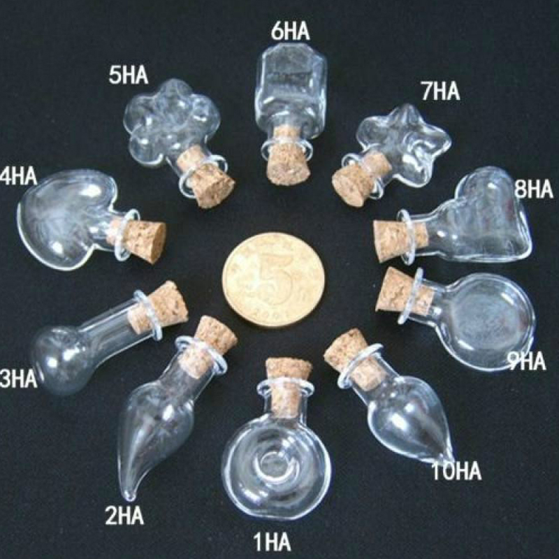 Mini bouteille de souhait en verre avec bouchon en liège, 10 pièces, petites bouteilles de souhait à dérive claires pour fête de mariage, fournitures de décoration de maison