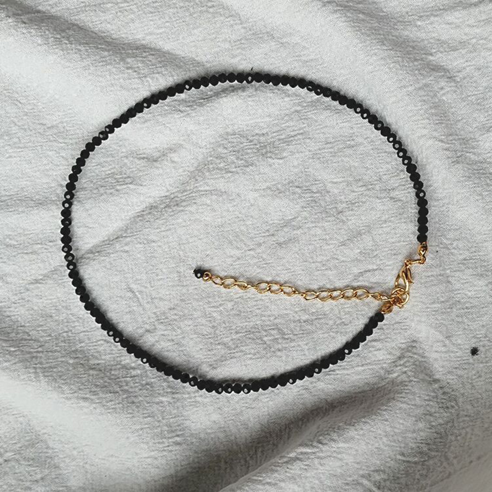 Eenvoudige Zwarte Kralen Korte Ketting Vrouwelijke Mode Sieraden Vrouwen Choker Kettingen Bijoux Femme Dames Party Ketting