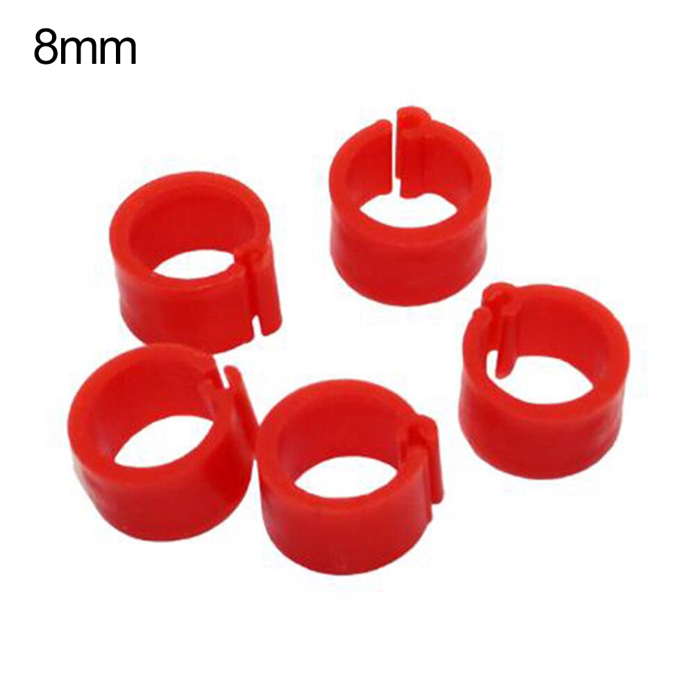 100Pcs Plastic Birds Poultry Duck Pigeons Dove Parrot Leg Foot Bands Clip Rings