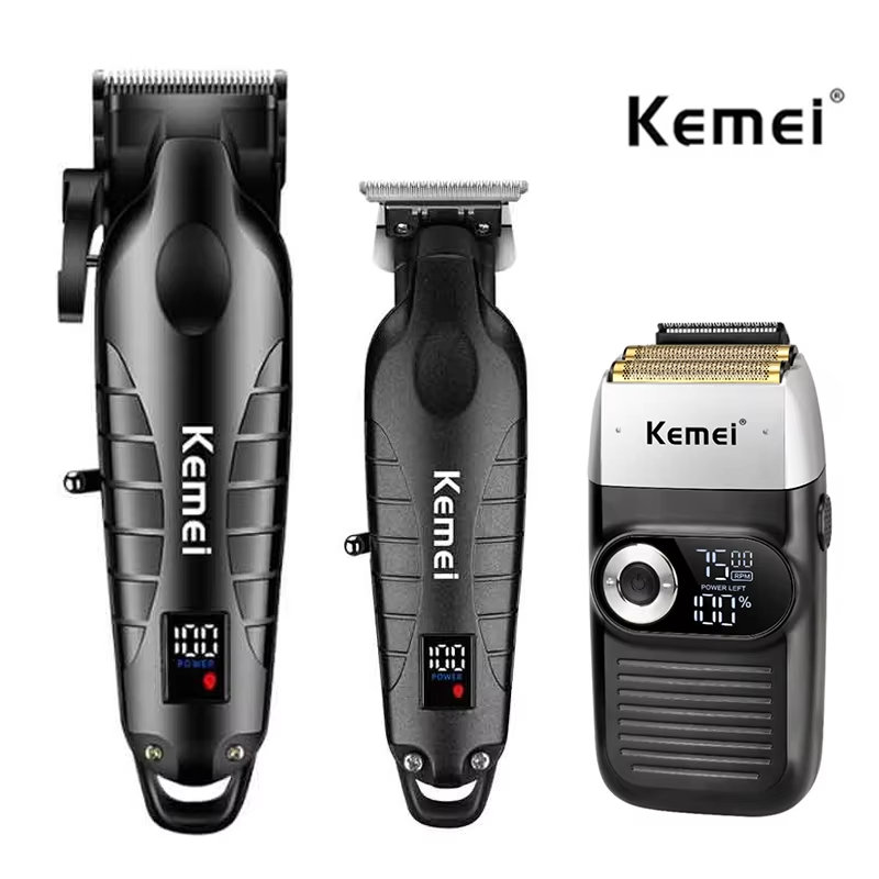 Kemei KM-2293, km-2290, km-2026 nouvelle tondeuse à cheveux avec écran LCD, tondeuse à cheveux électrique, rasoir, tondeuses à cheveux pour hommes pour Salon