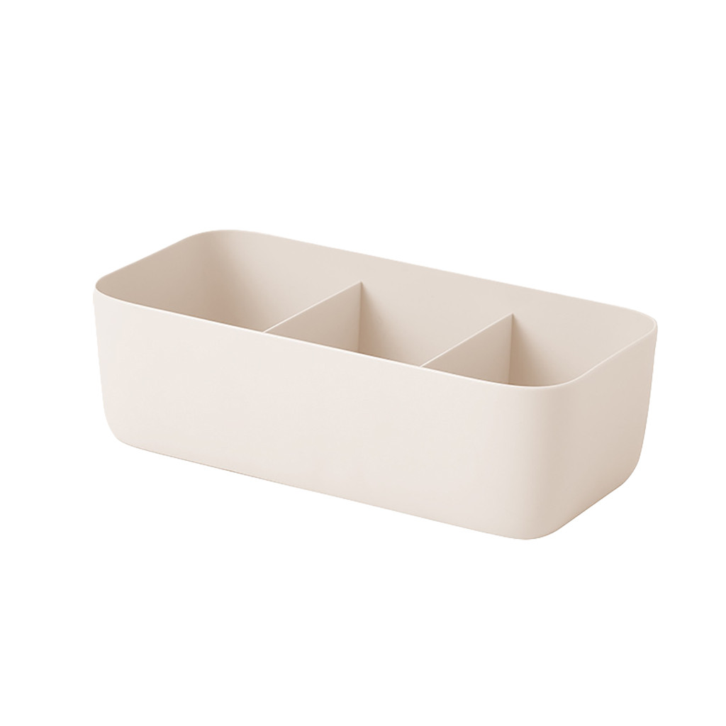 3/5 gitterskuffeorganisatorer separate sokker opbevaringsboks plastik undertøj trusser desktop overlejrende skuffer opbevaringsbokse: Beige 3 celle