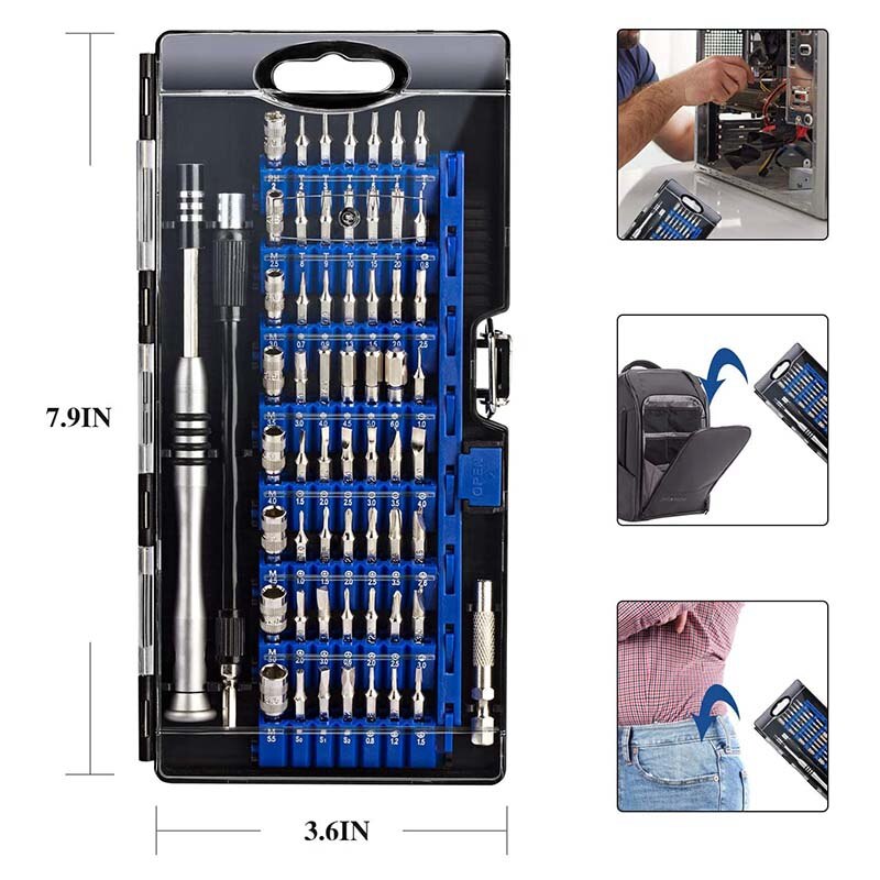 Precision Electronics Repair Tool Kit Screwdriver Set 61 in 1 for , iPhone, PC,Tablet, iPad, Phone