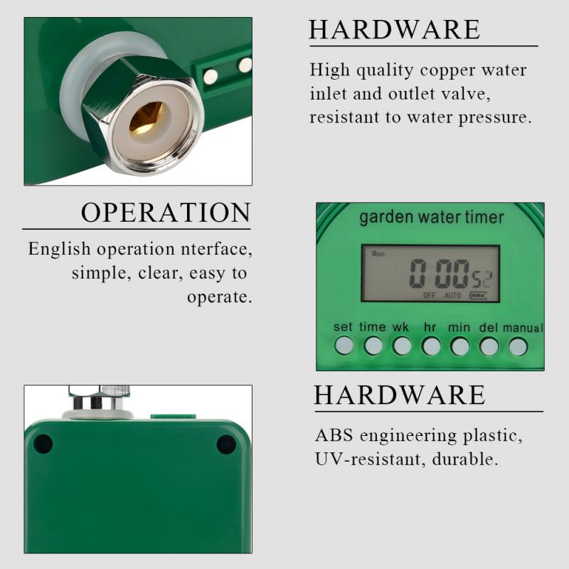 Precise Garden Irrigation Controller Rain Sensor LCD Display Automatic Watering Timer Electronic Garden Irrigation Controller