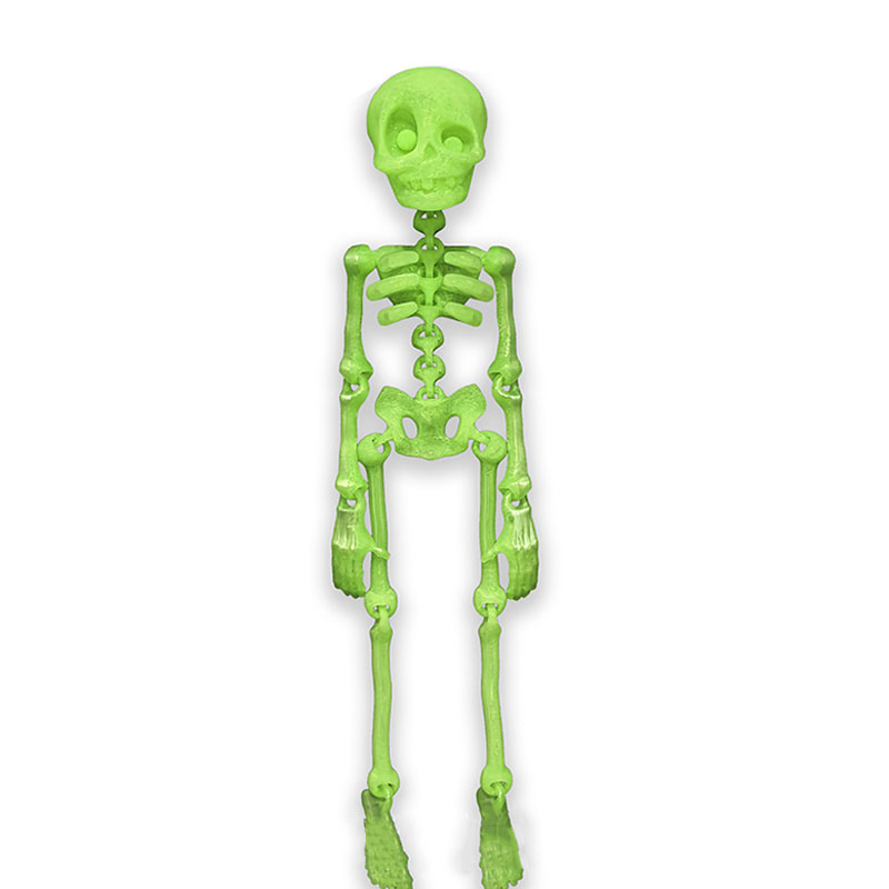 Halloween Skeleton Skeleton Magnetic Refrigerator Sticker Model Ornament 3D Printed Joint Removable Skeleton Artifact Sticker: Navy Blue