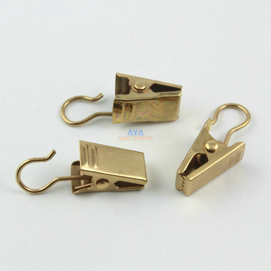 50 Stuks 32x9.5mm Goud Haak Clips voor Gordijn Gordijn