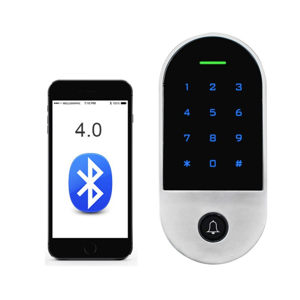 App Unlocking Access Control Keypad with RFID Card Reader Door Bell