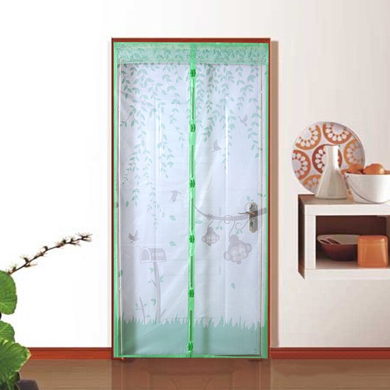 Home Magnetic Curtains Mosquito Net On Door Window Mesh with Magnets Insect Screen TT-best: Blue