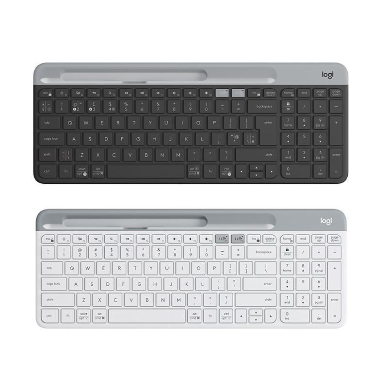 Logitech K580 sans fil Ultra-mince clavier double 2.4G/Bluetooth unifiant clavier de bureau pour ordinateur de bureau ordinateur portable tablette clavier