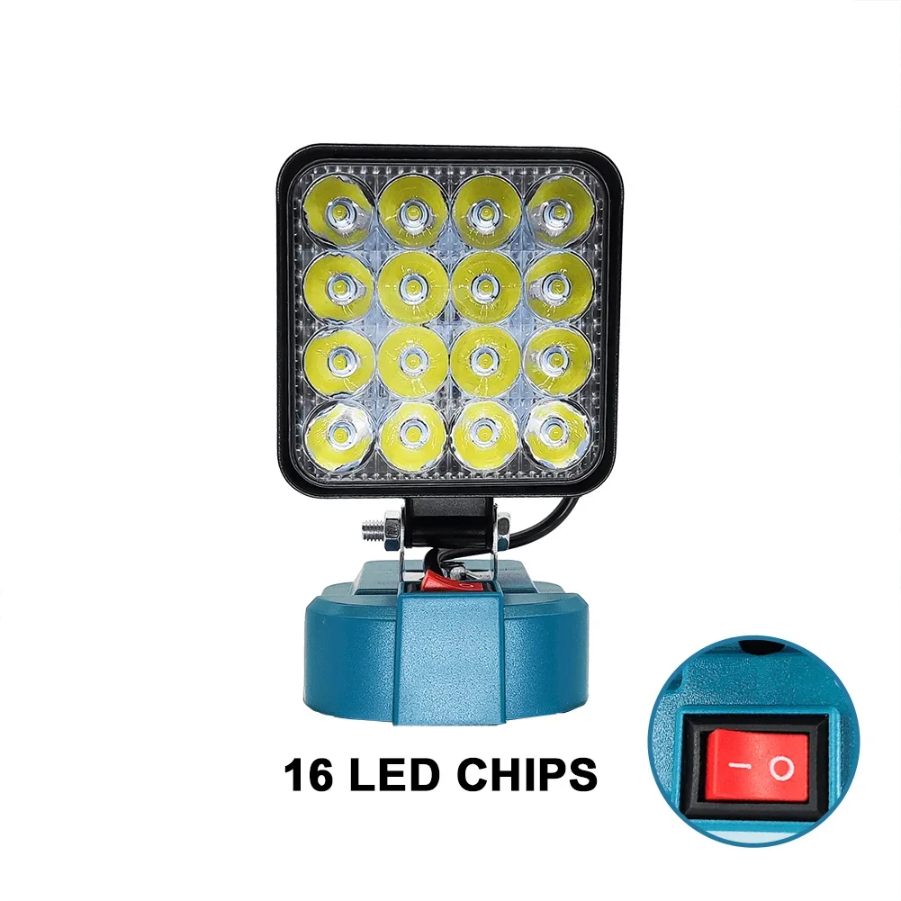 Kabelloses LED-Arbeitslicht, tragbares Baustellenlicht, Strahlerlampe, Flutlicht, Taschenlampe, passend für Makita 18 V Akku (keine Batterie): 4.5w