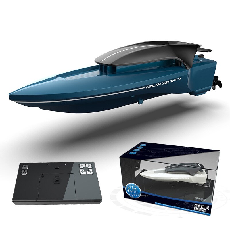 Mini fjernbetjening båd højhastighedsbåd vand børns legetøj fjernbetjeningsbåd med let navigationsmodel: 02