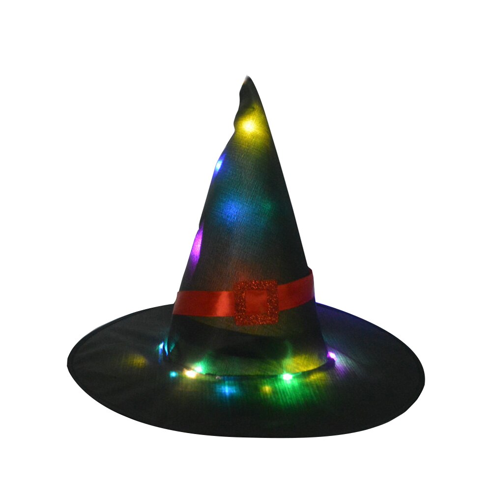 Halloween LED Licht Hängen Dekor Cosplay Party Magier Hexe Hüte Heimat Party Dekoration Headwear Kappe Kleid Halloween Liefert: schwarz