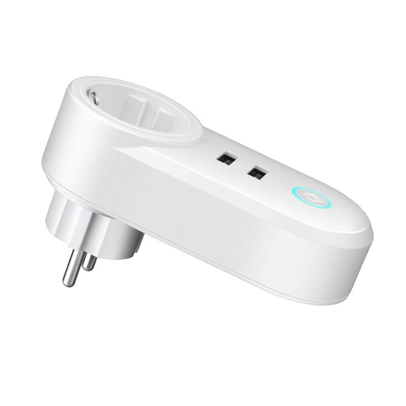 Smart Wifi Plug 16A Power Monitor Tuya APP Control Outlet 2 USB Port Smart Life Wifi Works With Alexa Google Assistant