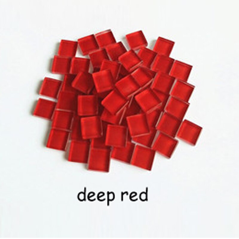 Micro Glas Tiny Mini Mozaïek Tegel DIY Hobby Kinderen Handgemaakte Crystal Gratis Stone Craft Materiaal Creativiteit: deep red
