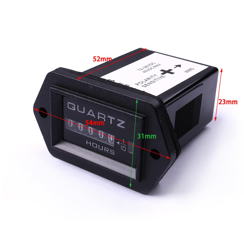 1Stck DC 12V zu 36V Lkw Traktor Diesel- Außenbordmotor Stunde Meter Rechteckigen Timer 99999,9 stunde Palette