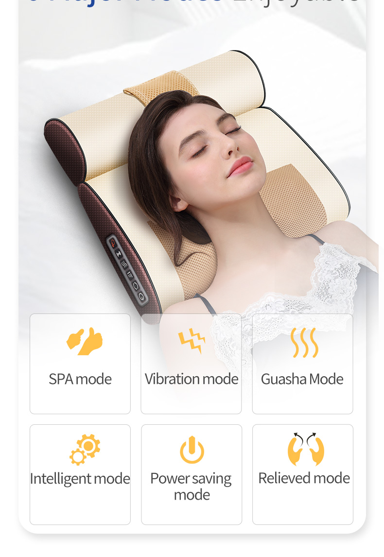 Infrarood Verwarming Nek Schouder Terug Body Elektrische Massage Kussen Shiatsu Apparaat Cervicale Gezondheid Hoofd Massage Kussen