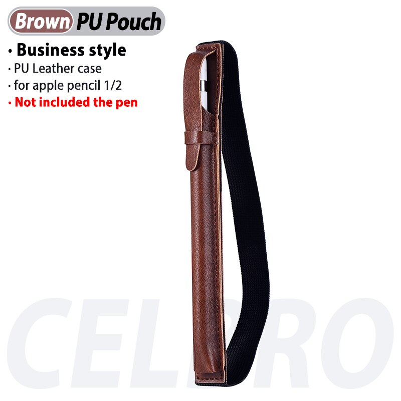 Capacitieve penhouder voor capacitieve pen touchscreen drie kleuren penhoes tablet potloodhouder beschermhoes etui: Bruin