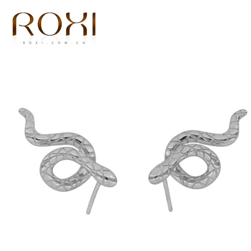 Roxi Punk Animal Snake Kraakbeen Oorbellen Voor Vrouwen Meisjes Leuke Insect Bee Kat Piercing Mooie Stud Oorbel Zilver 925 Sieraden: Snake silver