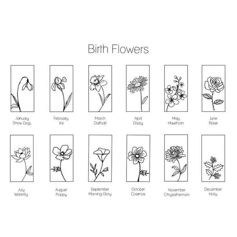 Rinhoo personalità mese compleanno fiore collane oro margherita rosa fiore ciondolo collana donna uomo compleanno festa gioielli regalo