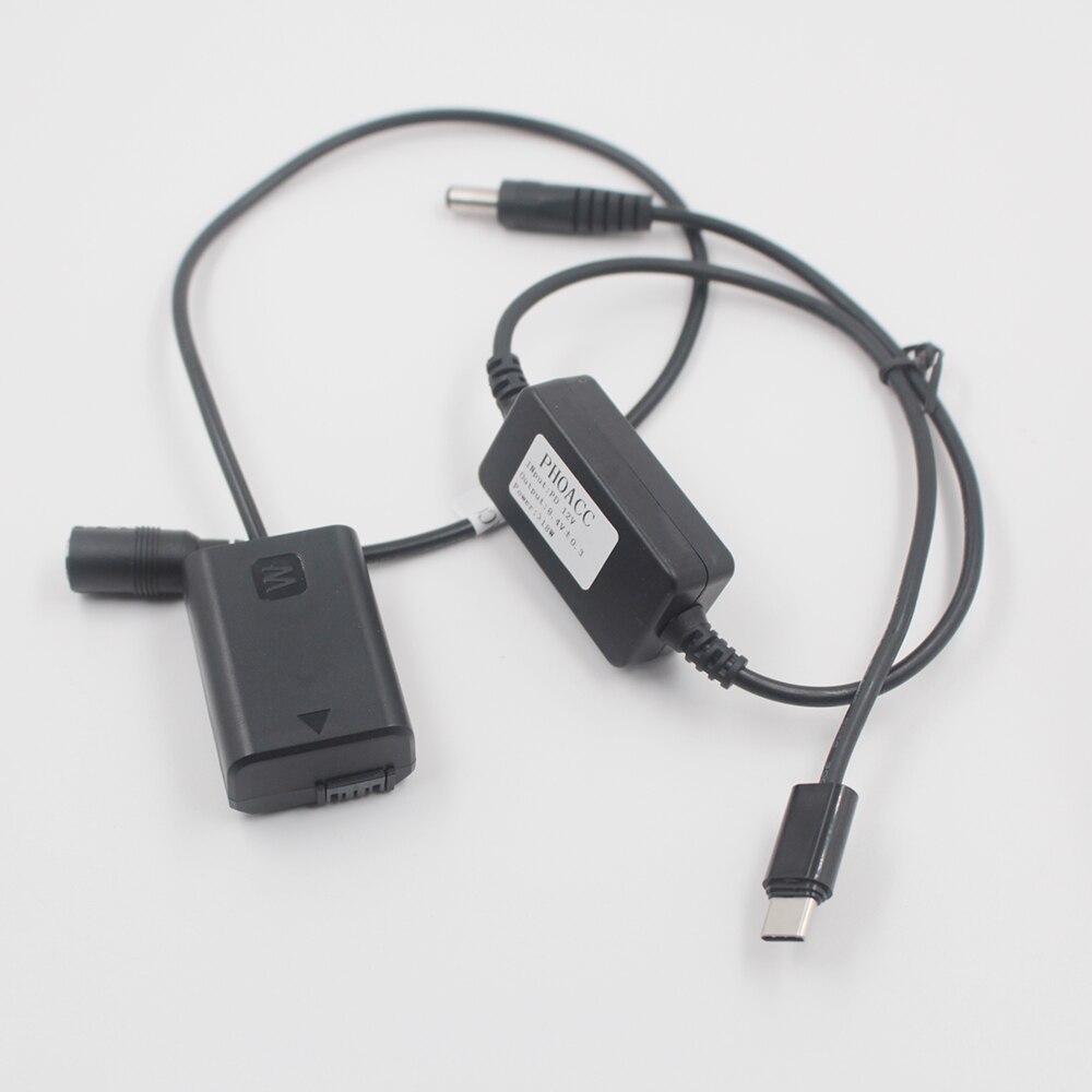 USB C PD NP-FW50 imitacja baterii AC-PW20 DC łącznik zasilacz robić i aparaty systemowe Sony alfa 7 a7 a7S a7II a7R A3000 A5000 A6000 NEX5 NEX3 NEX