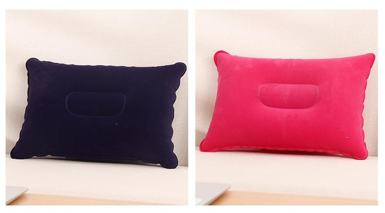Coussin gonflable Double face pour voyage, oreiller Portable, flocage, camping, plage, voiture, avion, hôtel