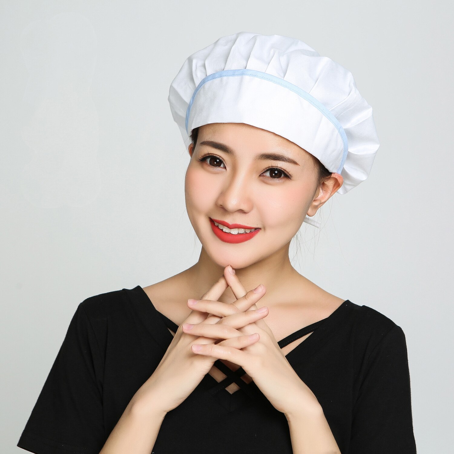 Unisex Chef Restaurant Uniforms Hotel Work Wear Waitress Master Cooker Bake Breathable Adjustable Printed Mushroom Hat Cap: Color5