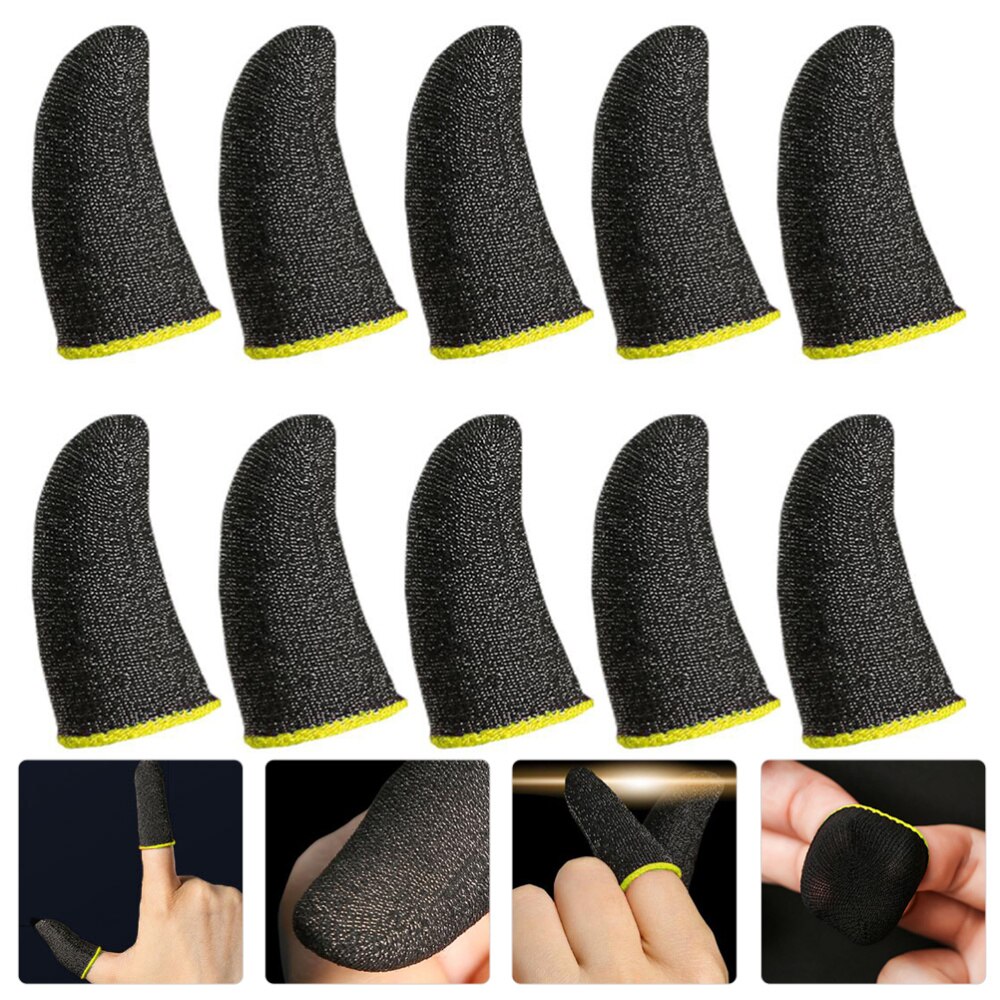 10Pcs Mobiele Telefoon Game Controller Duim Mouwen Anti-Zweet Vinger Mouwen