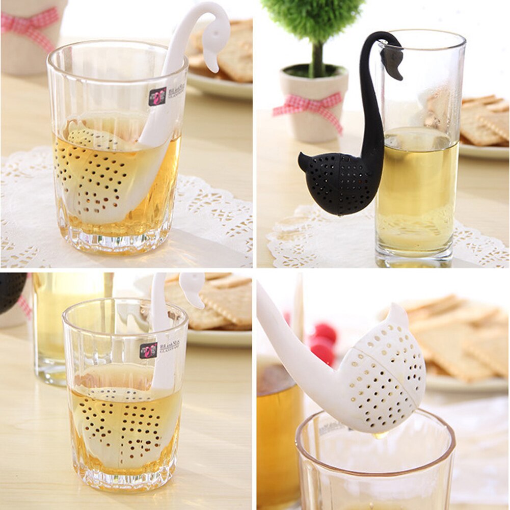 Siliconen Zwaan Haak Thee-ei Zeef Filter Diffuser Drinken Tool Thee-ei Zeef Filter Diffuser Drankje Hulpmiddel Thee