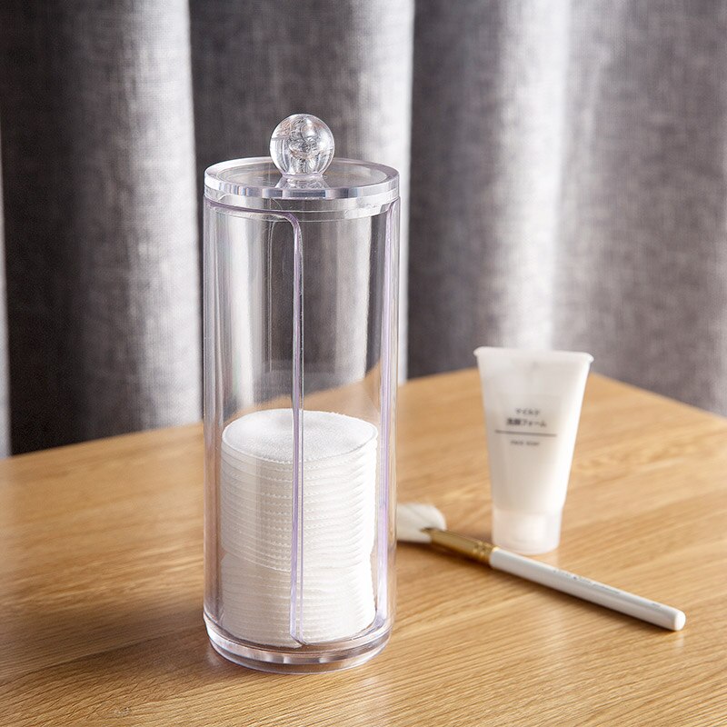 Xunzhe Cosmetische Opbergdoos Transparant Acryl Organizer Crystal Badkamer Make Wattenstaafje Tandenstoker Desktop Opbergdoos