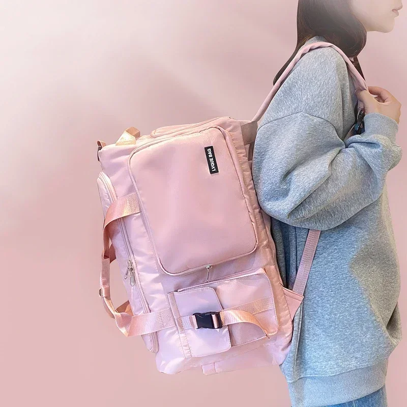 Travel dry wet separation women's sports fitness bag swimming backpack fitness outdoor sports travel bag weekend