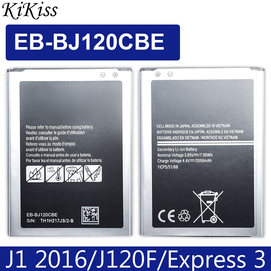 Bateria EB-BJ510CBE para samsung galaxy, bateria para samsung galaxy j5 2016 j510 j510f e samsung j1 j2 j3 j5 j7 2015 2016 2017 eb bi510cbe/bj120cbe: J1 2016 EB-BJ120CBE