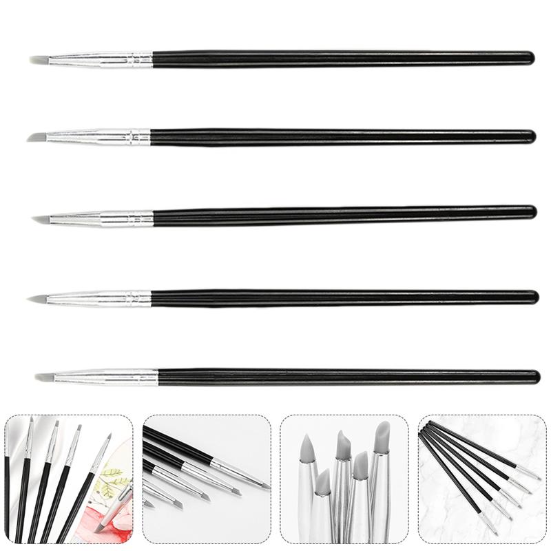 5Pcs Silicone Aquarel Pen Klei Pen Sculptuur Pen Tekening Pen Schilderen Pen Voor Sculptuur Kunstwerken