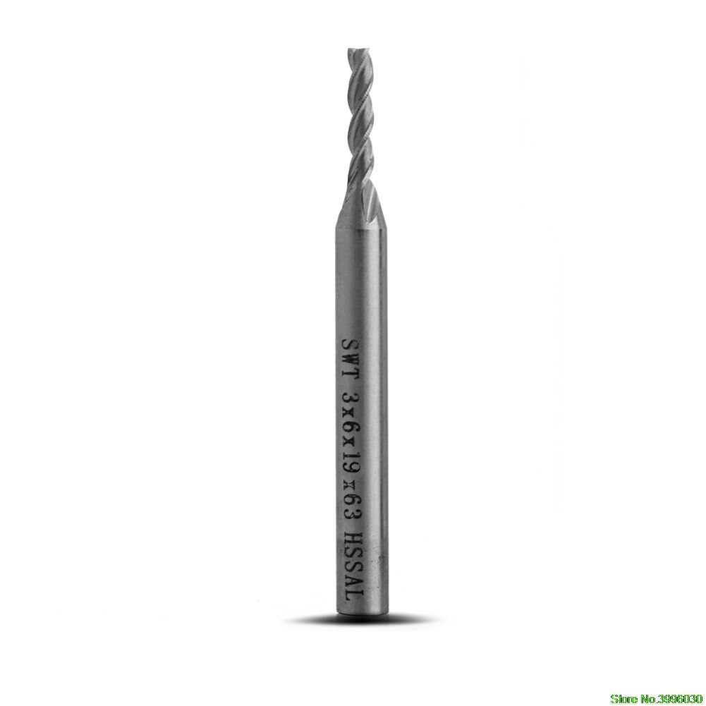 Extralargo 3mm 3 flauta HSS y aluminio fresa de extremo CNC Bit extendido