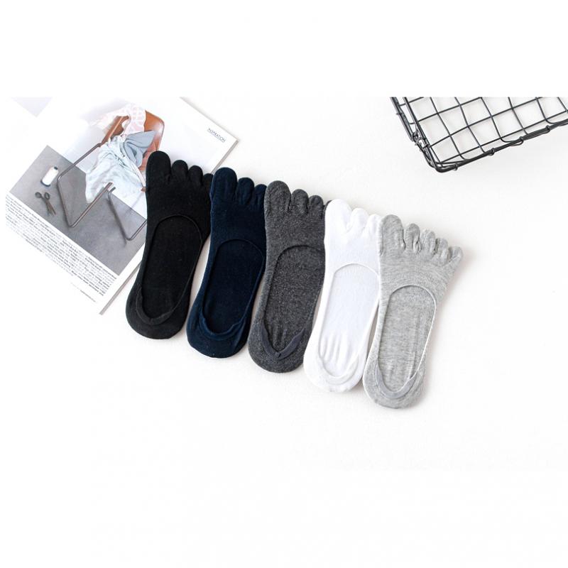 1Pairs Mens Cotton Sport Socks Toe Five Finger Socks Outdoor Cycling Running basketball Breathable Low Cut Boat Non-slip Socks