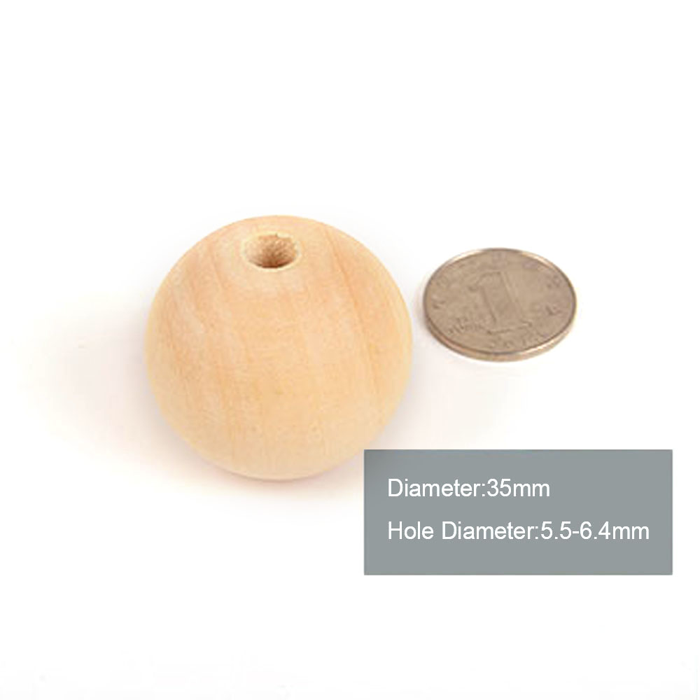 Cuentas de madera redondas, bolas de madera de 6/8/10/12/14/16/18/20/25/30/35 ~ 50mm para joyería DIY, pulsera colgante, decoración hecha a mano