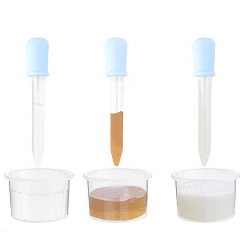 5ML Baby Medicine Dropper Children Clear Silicone Plastic Liquid Food Dropper Feeder Baby Medicine Device