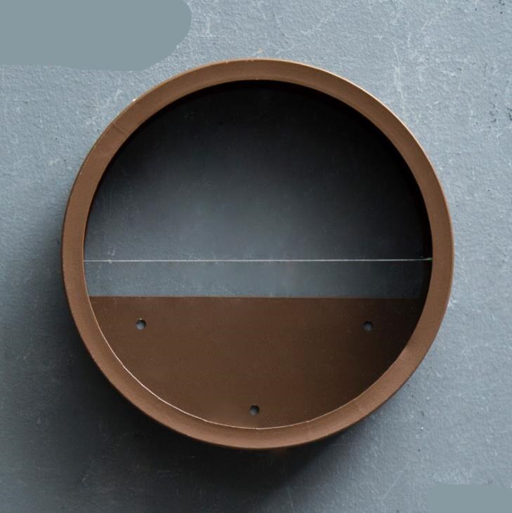 Nordisk jern + glas rund væghængende vase hjem balkon blomsterkurv stue dekoration farverig blomsterholder: Brun 20cm